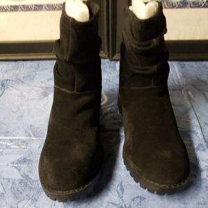 Chinese Laundry Women's‎ Flip Boot, Black Suede, 6 M US